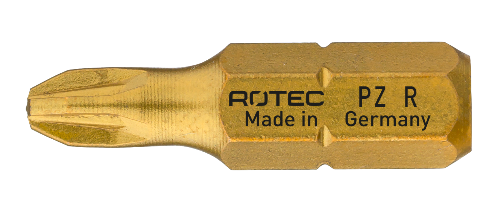 Rotec Schroefbit PZ 2 | Gereduceerd | L=25 | C6.3 | TiN | 2 stuks - 803.00062