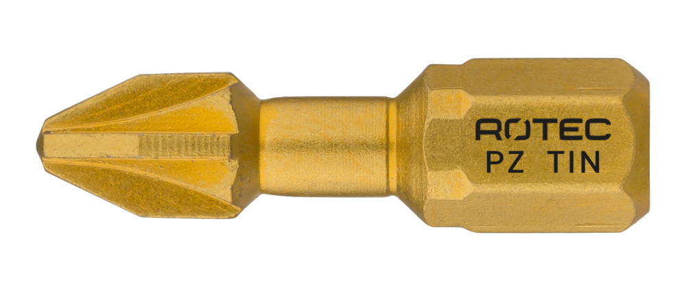 Rotec Torsionbit PZ 1 | L=25 | C6.3 | TiN | 2 stuks - 804.20012
