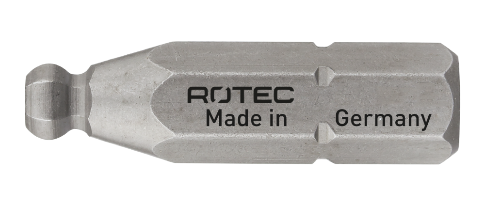 Rotec Schroefbit SW 2,5 | L=25 | C6.3 | Kogelkop | BASIC | 2 stuks - 811.10252