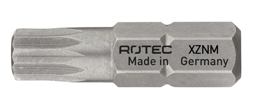 Rotec Schroefbit XZN M4 | L=25 | C6.3 | BASIC | 2 stuks - 813.00042