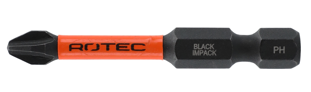 Rotec IMPACT Schroefbit PH 2 | L=50 | E6.3 | BASIC | 2 stuks - 817.01022