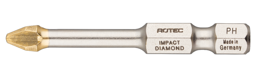 Rotec IMPACT Schroefbit PH 2 | L=50 | E6.3 | DIAMOND | 2 stuks - 817.03022