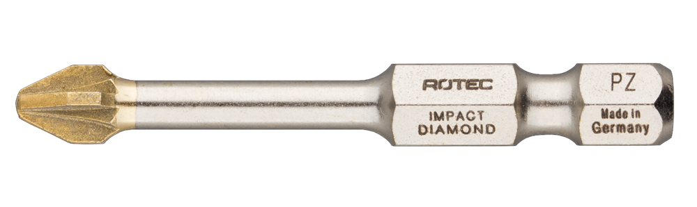Rotec IMPACT Schroefbit PZ 3 | L=50 | E6.3 | DIAMOND | 2 stuks - 817.13032
