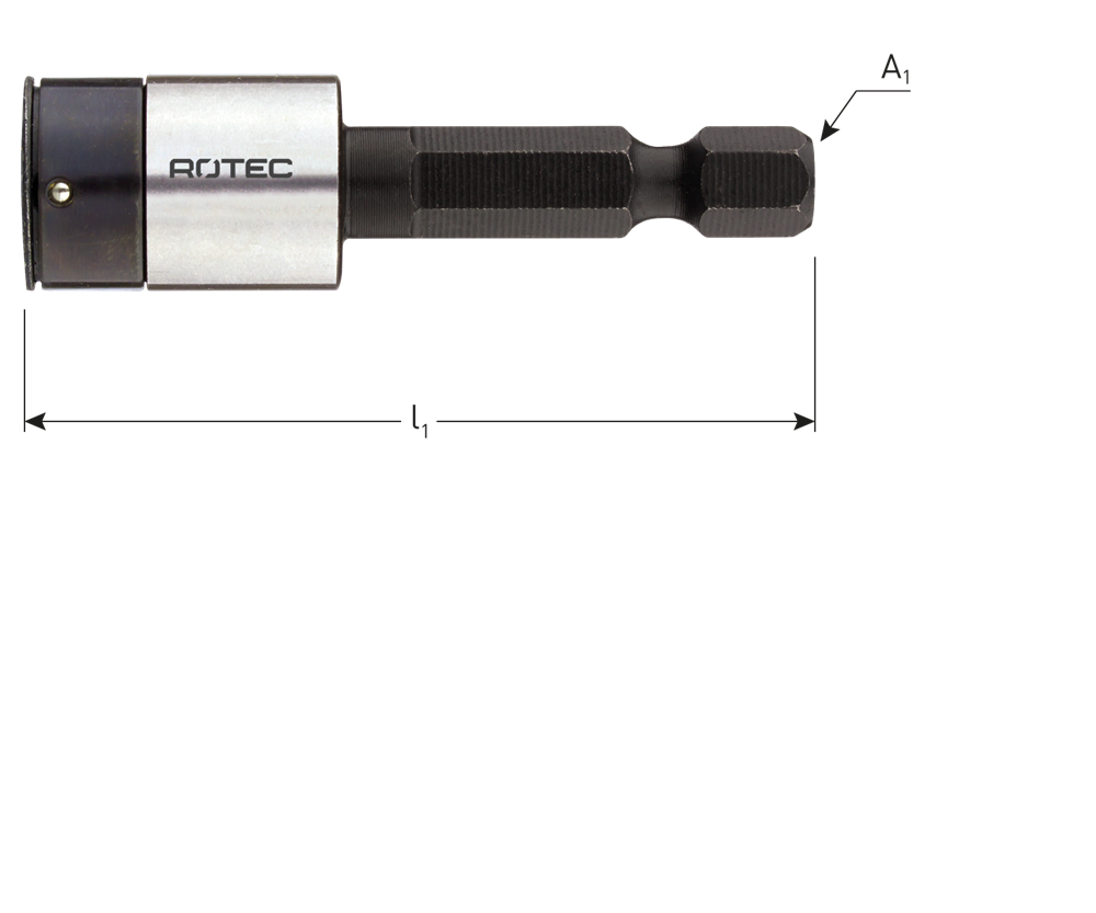 Rotec Dopsleutel | E6.3 | 1/4" Bitopname | Niet-magnetisch | SW 8x50 - 819.2080