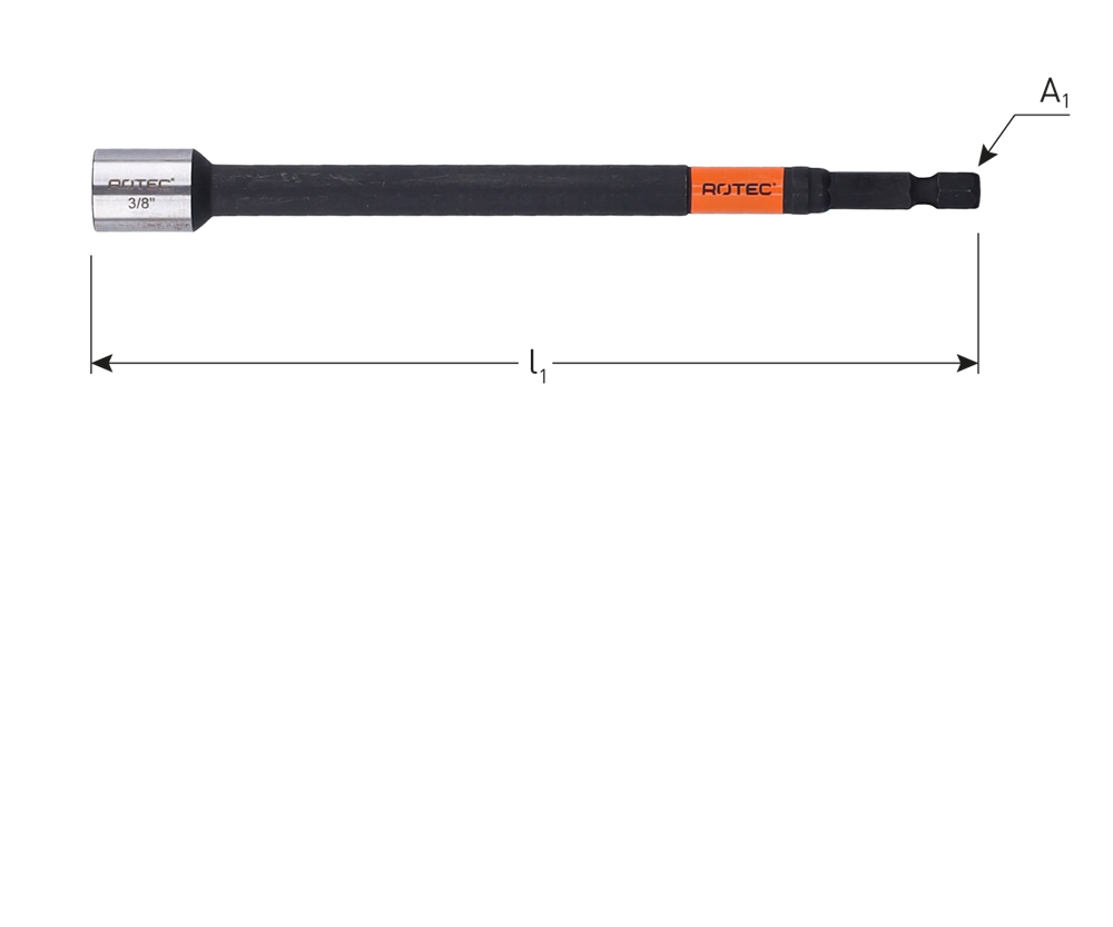Rotec Dopsleutel | E6.3 | 1/4" Bitopname | Magnetisch | SW 13x150 - 821.10131