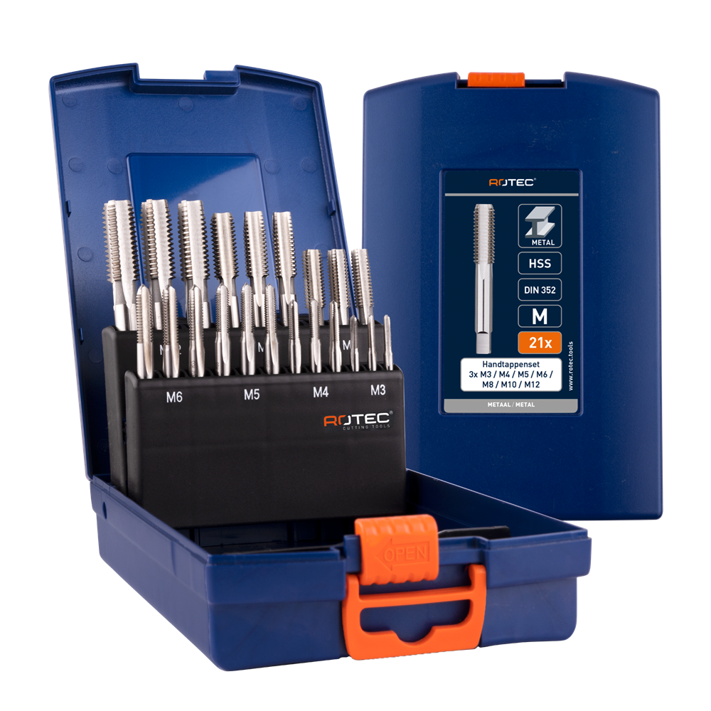 Rotec Handtappenset '300' | 21-dlg. | M3-M12 ABS - 900.2000