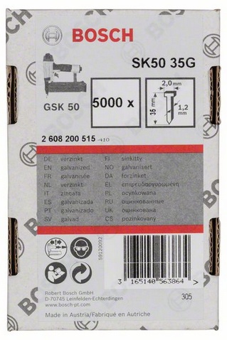 Bosch Accessoires Nagel met verzonken kop SK50 35mm | 1.2mm - 2608200515