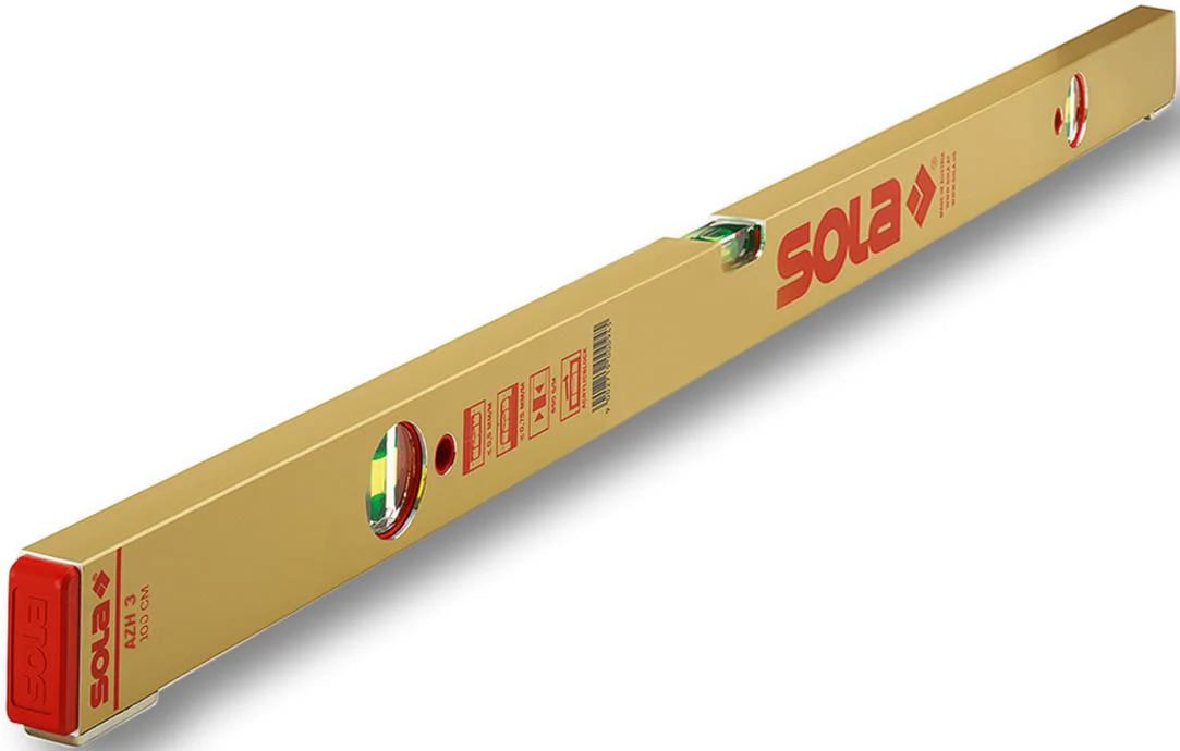 Sola Stelwaterpas AZH3/100, 100cm 3 libellen 0,50mm/m stelvoetjes - 01051301
