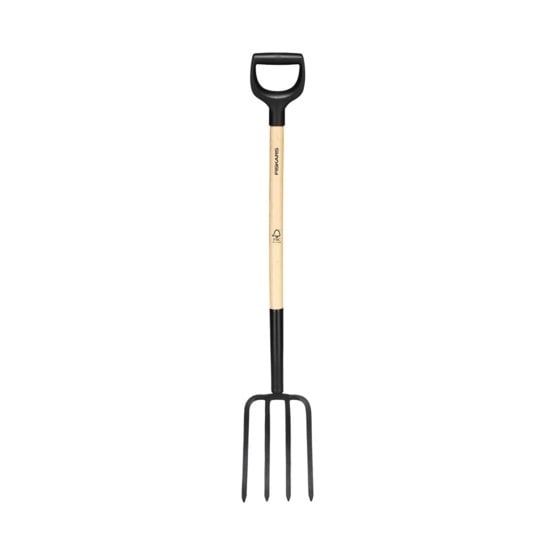Fiskars Solid Spitvork met Houten Steel FSC - 1070676