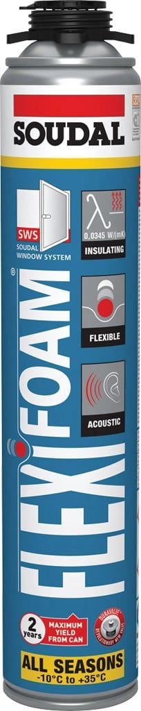 Soudal Flexifoam Gun | Elastisch PU Schuim | Blauw | 750 ml - 117472