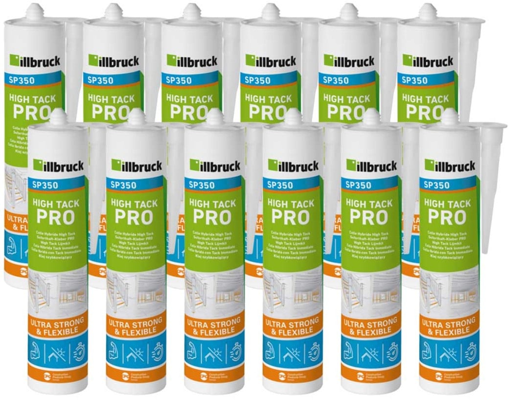 Illbruck SP350 High Tack Pro Lijmkit | Zwart | 310 ML | 12 stuks - SP350396591