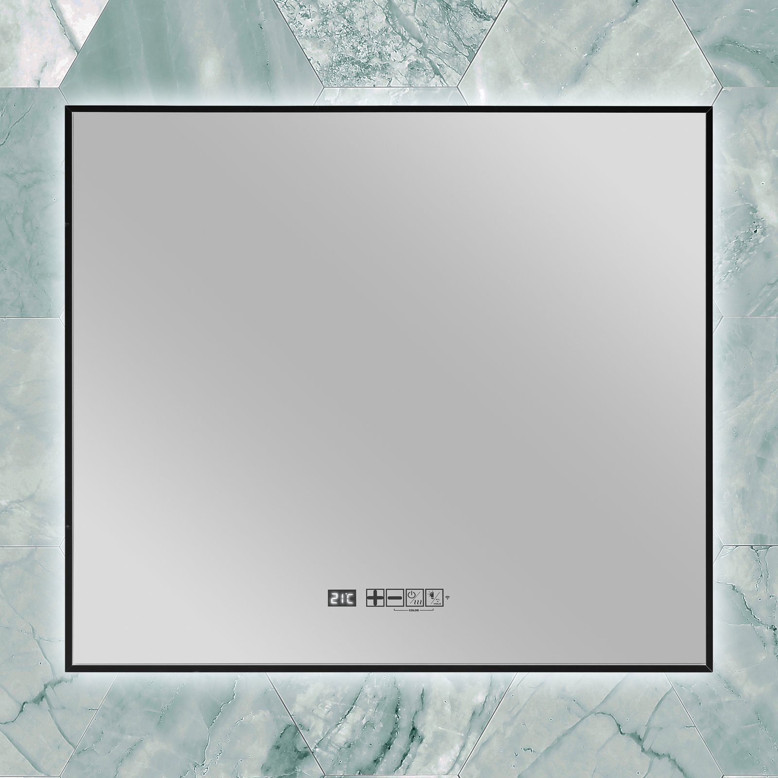 Eurom Sani Mirror LED wifi 400 Black - 350739