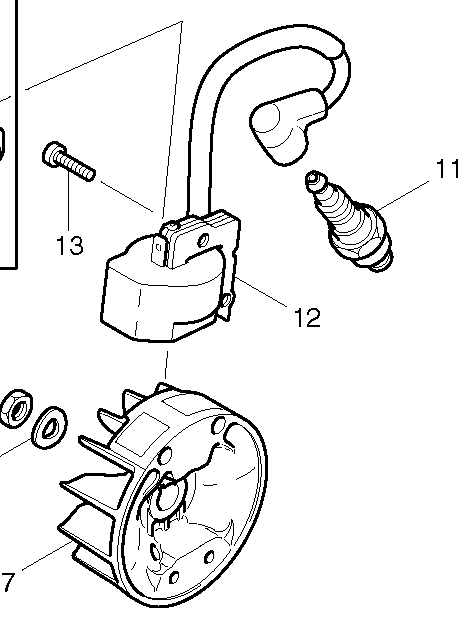 Makita Accessoires Spoel compleet inclusief vliegwiel voor Makita DCS 34 - 036140020