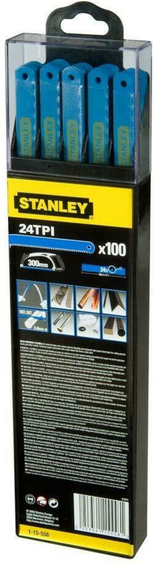 Stanley handgereedschap Metaalzaagblad 300mm - 24T/inch (100 stuks) - 1-15-558