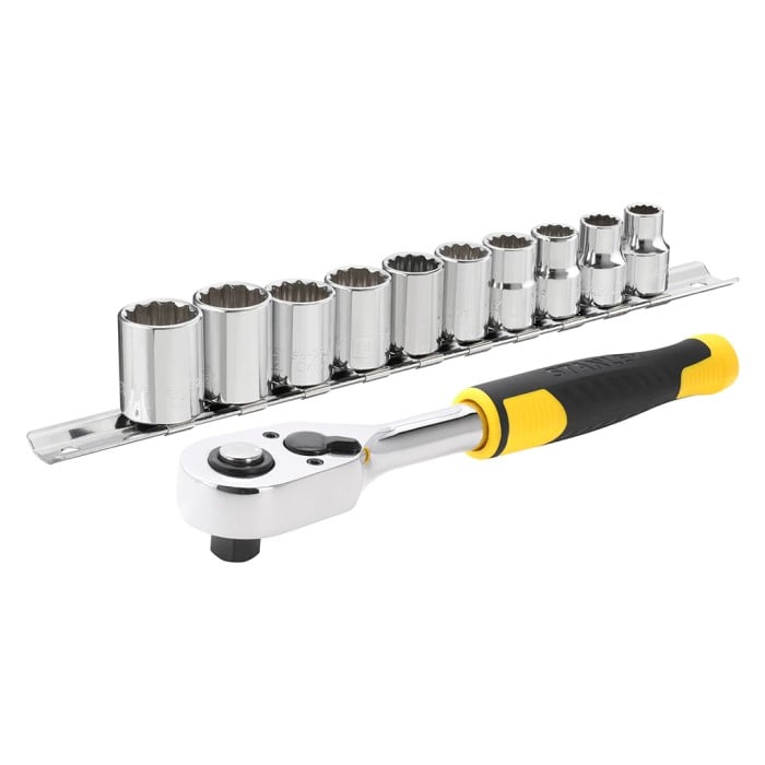 Stanley handgereedschap Ratelset 3/8" 72t 11 delig - STMT82670-0 - STMT82670-0