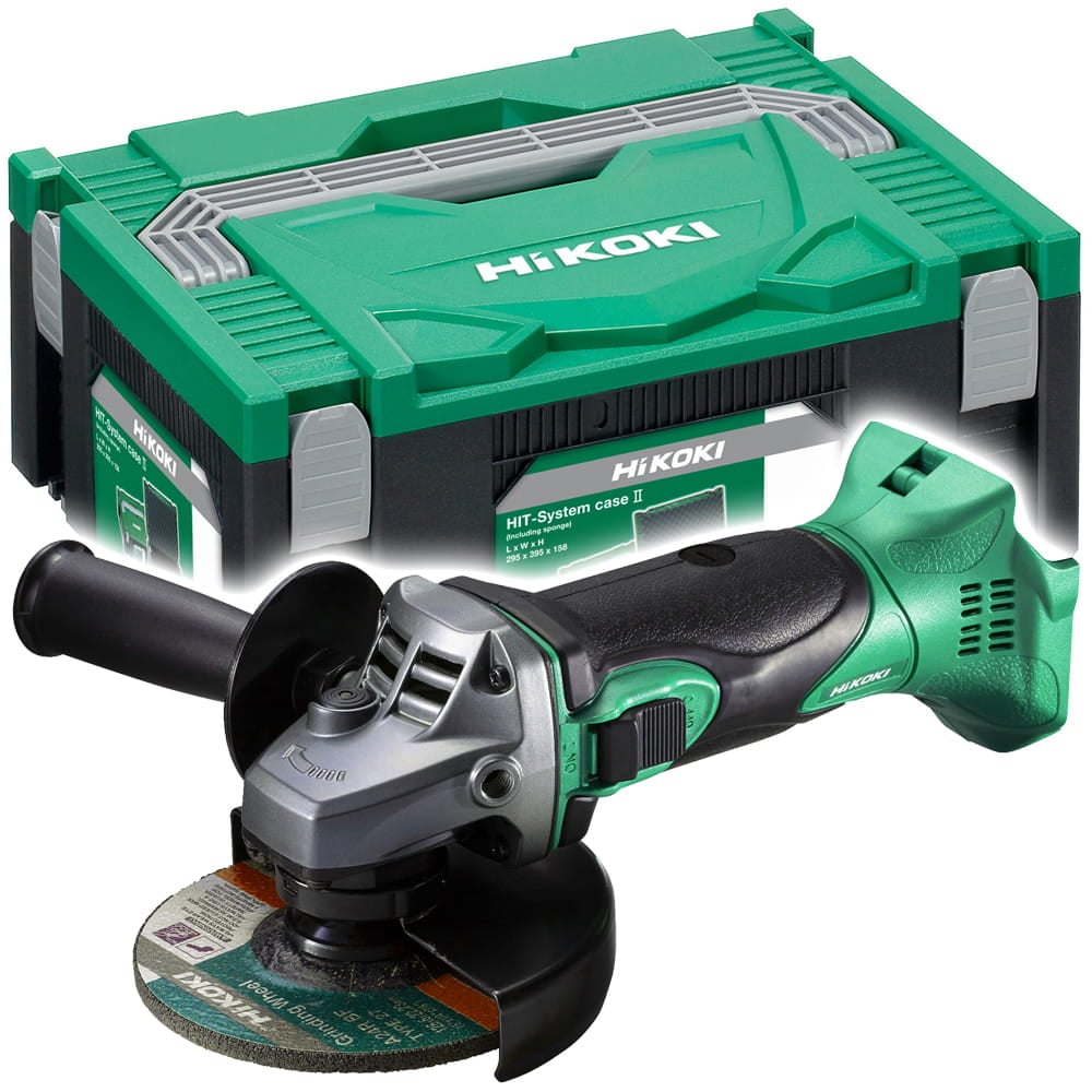 Hikoki G18DSL2W3Z | 125mm Accu haakse slijper | 18 V | Body | Zonder Accu&apos;s & Laders | In Systainer - G18DSL2W3Z