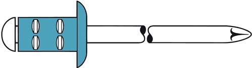 Gesipa Blindklinknagel | klinknagelschacht d x l 3,2 x 11 mm | RVS | 1000 stuks - 1433910 1433910