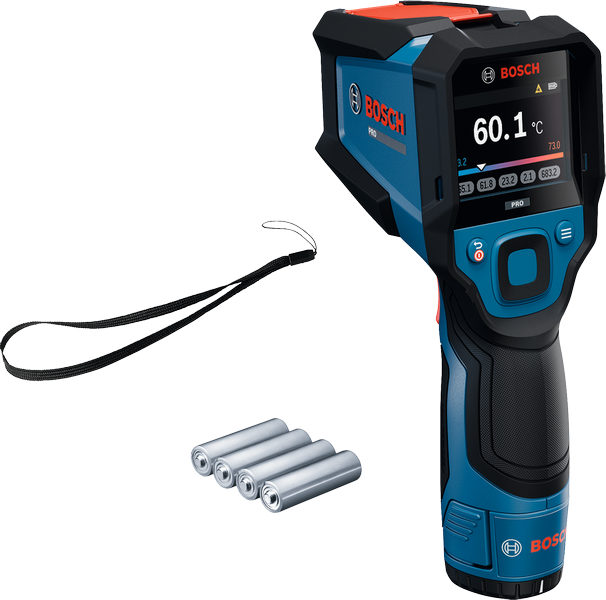 Bosch Blauw GIS 12V-700-14 Infraroodthermometer (AA1 batterijadapter, 4x LR6 (AA) batterijen, polslus) - 0601083A00