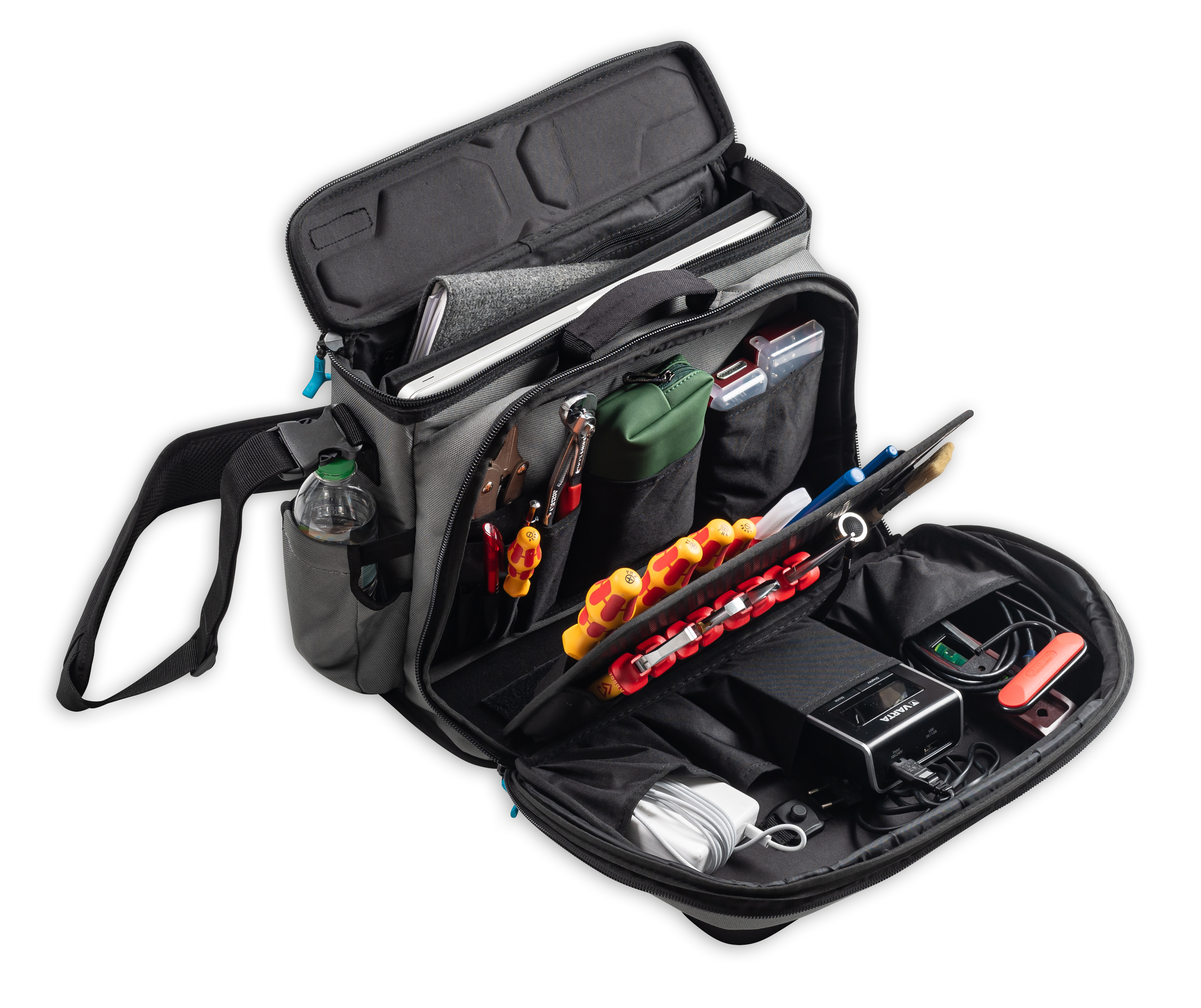 Gedore B&W installateurstas Tec Bag TEX 223 | zwart | met 6 modules - 116.71