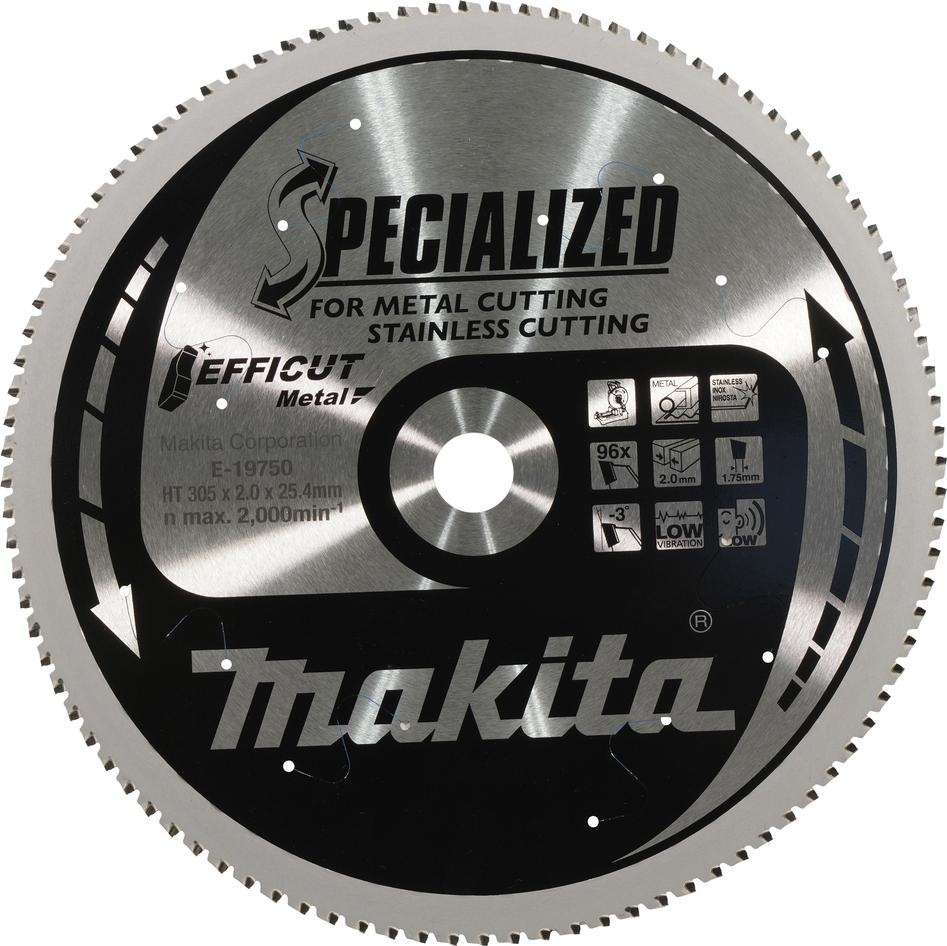 Makita Accessoires E-19750 EFFICUT zaagblad | 305x25,4mm | 96 Tanden | Metaal - E-19750