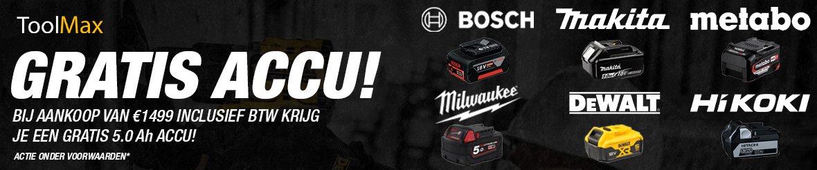 ToolMax Gratis Accu Actie!