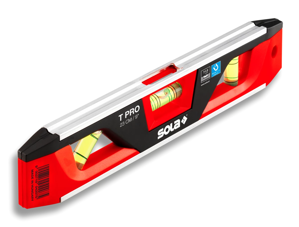 SOLA Alu-kunststof torpedo waterpas T PRO magn. 23cm 3 libellen (steigerbouw) - 01430701