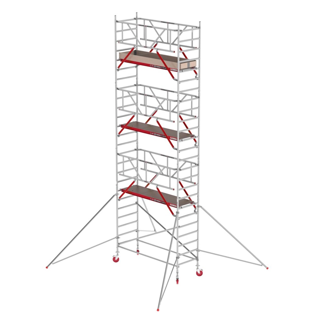 Altrex RS TOWER 41 PLUS rolsteiger | 8.20 m | 0.90 m | 2.45 m houten platform | Safe-Quick + schoren - TX411015