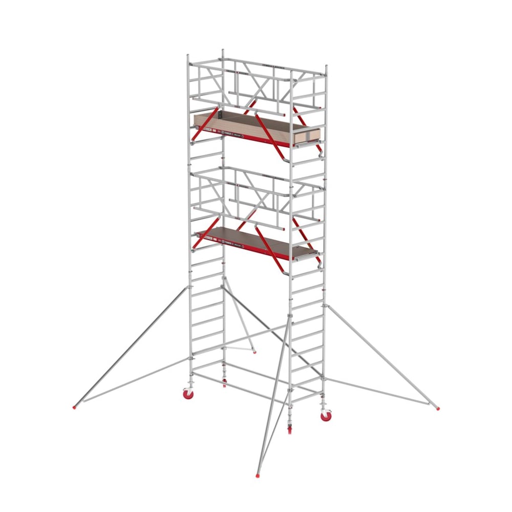 Altrex RS TOWER 41 PLUS rolsteiger | 7.20 m | 0.90 m | 2.45 m houten platform | Safe-Quick + schoren - TX415109
