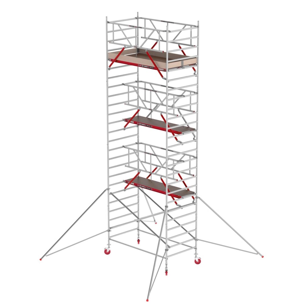 Altrex RS TOWER 42 rolsteiger | 8.20 m | 1.35 m | 2.45 m houten platform | Safe-Quick + schoren - TX420021