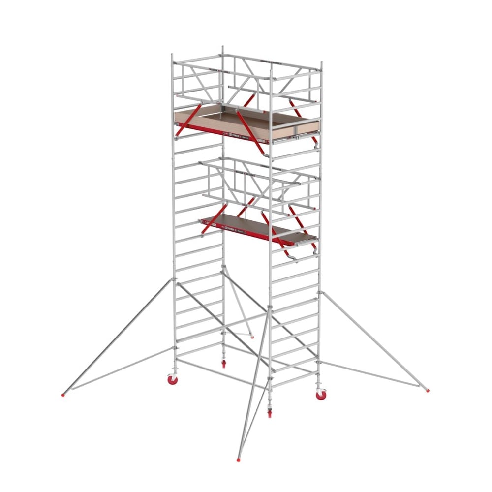 Altrex RS TOWER 42 rolsteiger | 7.20 m | 1.35 m | 2.45 m houten platform | Safe-Quick + schoren - TX425013