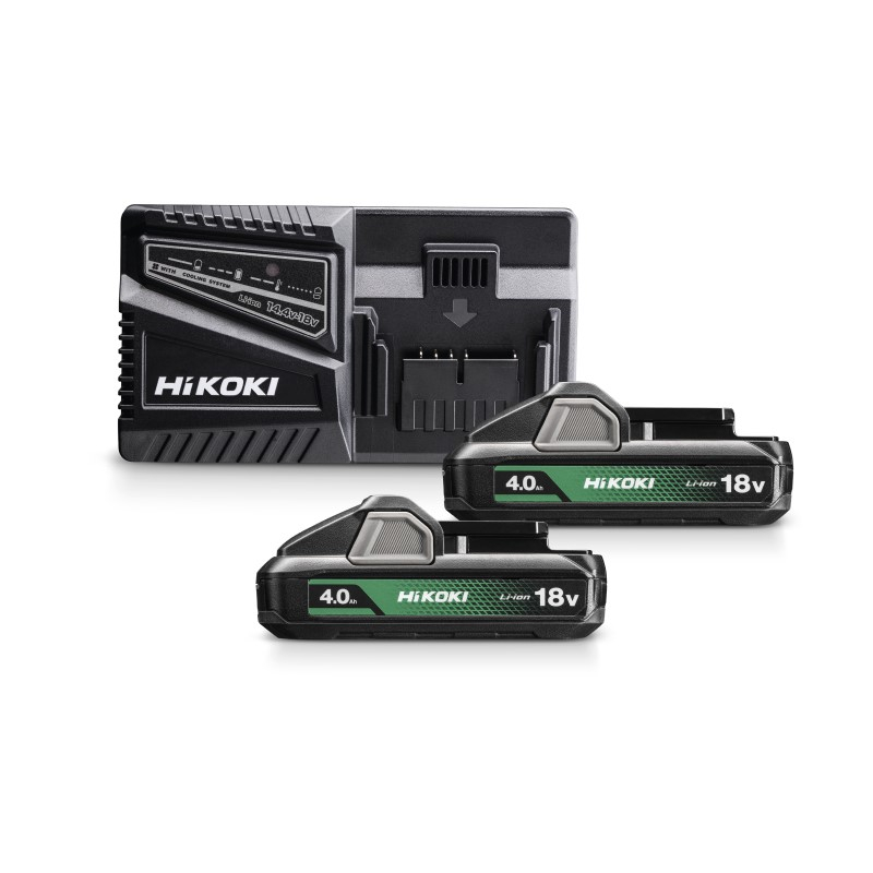 Hikoki UC18YFSLWEZ PowerPack | 2 X accu 4.0 Ah 18 V BSL1840M | Oplader UC18YFSL UC18YFSLWEZ