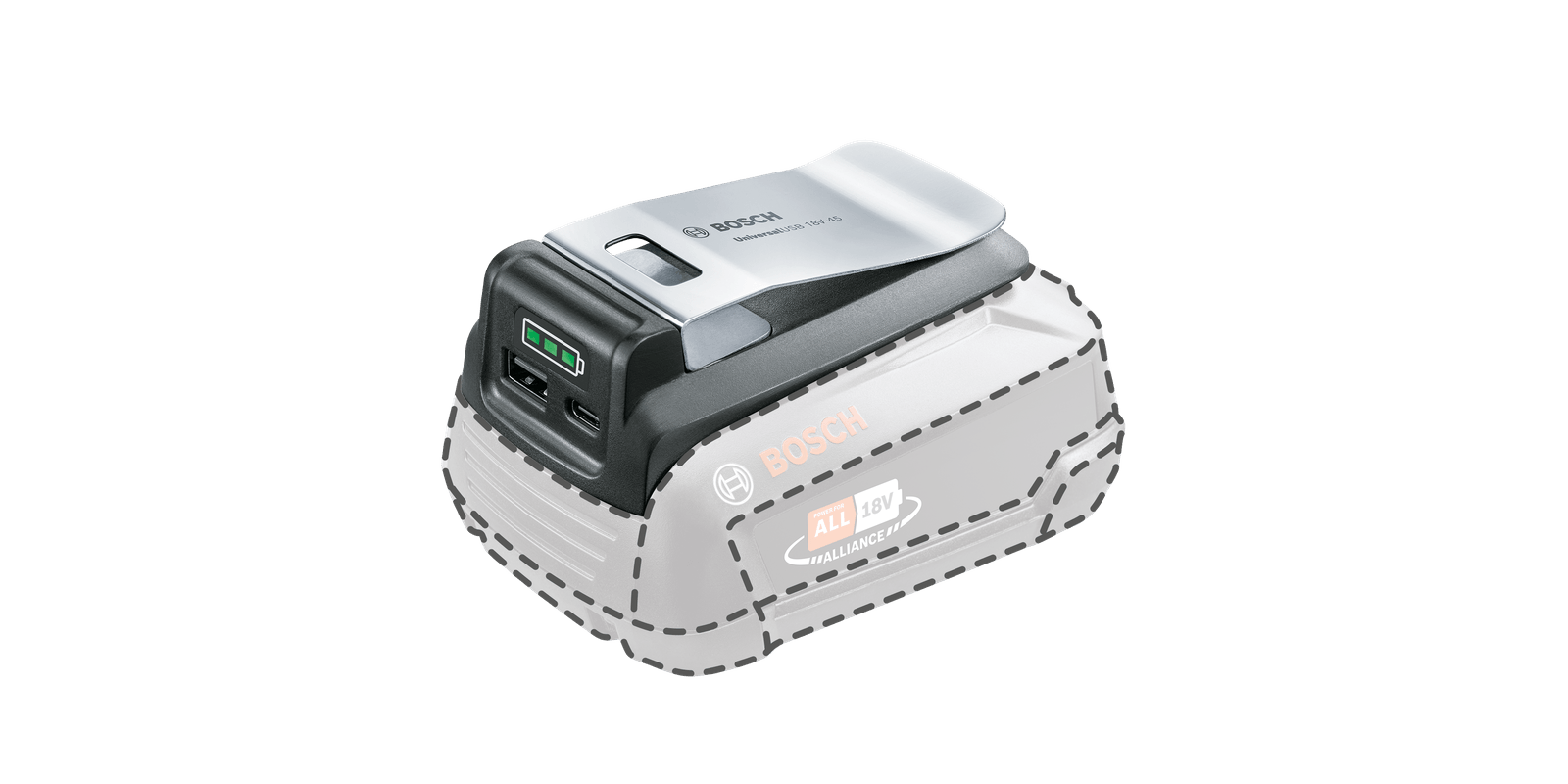 Bosch Groen UniversalUSB 18V-45 BT 1600A02WS1