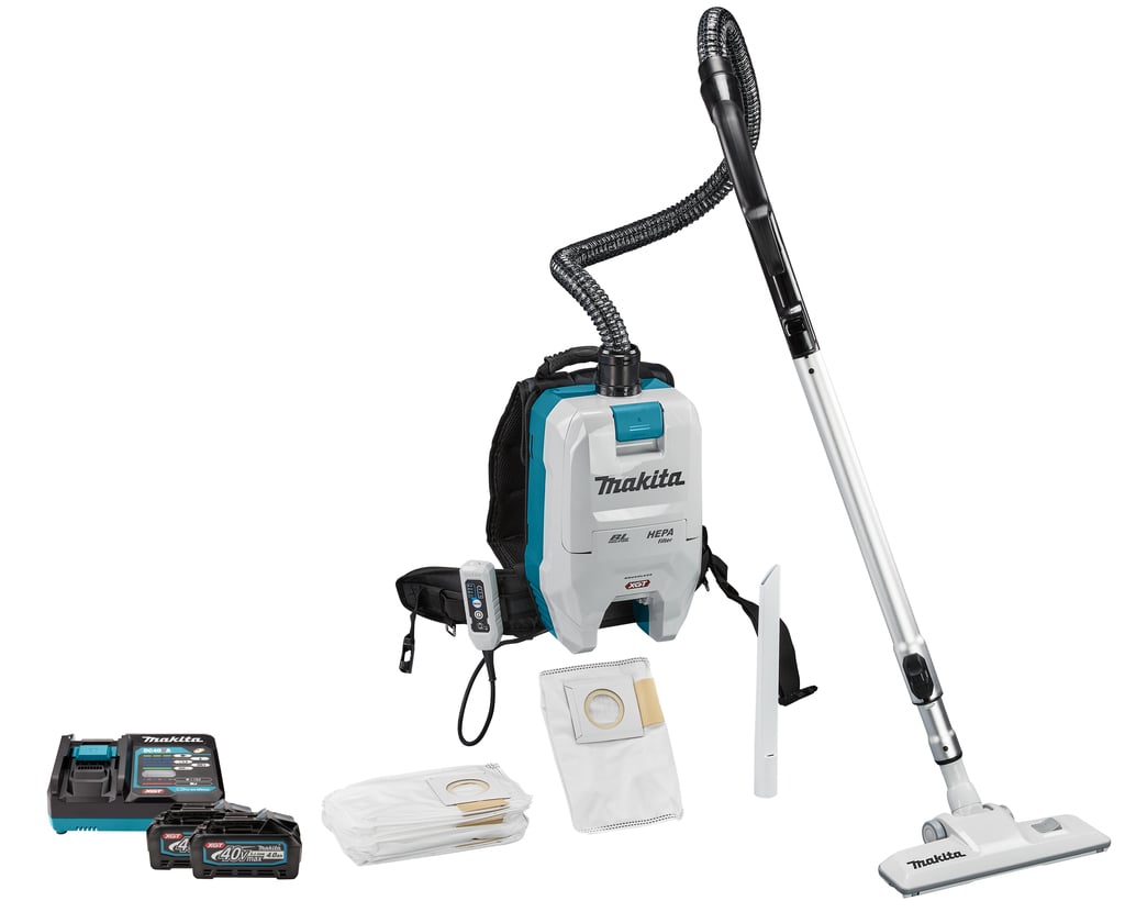 Makita VC008GM201 40V Max Rugstofzuiger | 2 x 4.0 Ah accu + snellader | In doos VC008GM201