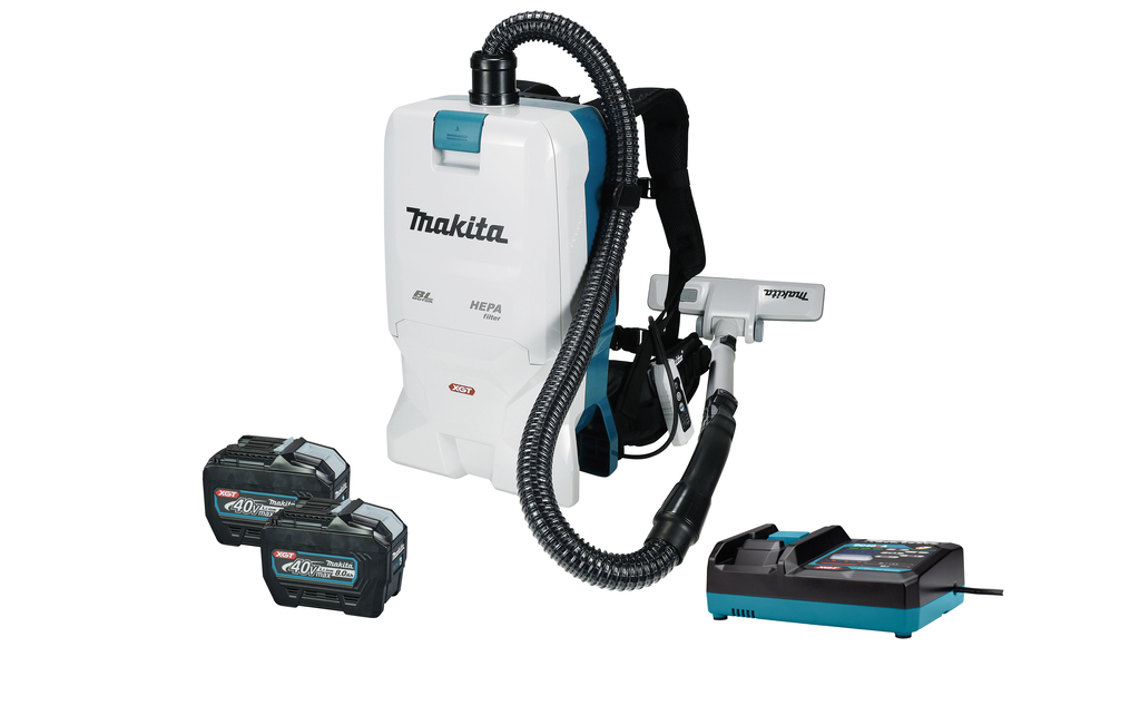 Makita VC011GL2NL1 40V Max Rugstofzuiger voor schoonmaak | 2x 8.0 ah accu&apos;s | Snellader | in doos - VC011GL2NL1