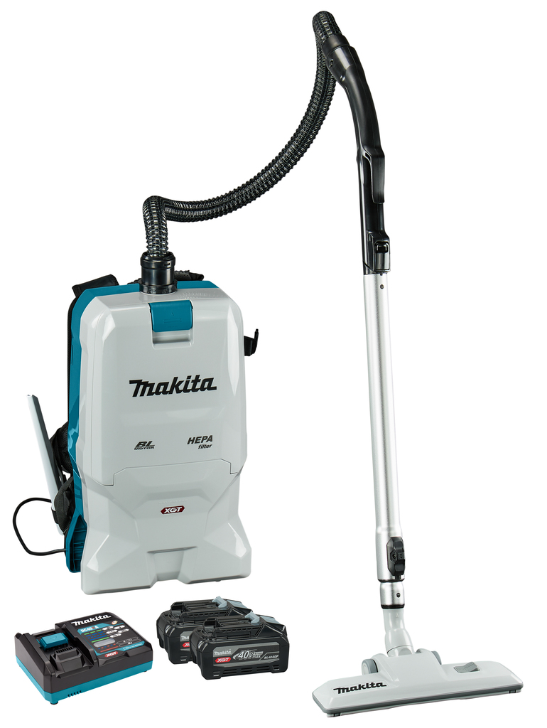 Makita VC011GU201 40 V Max Rugstofzuiger | Schoonmaak | Incl. 2x accu 4.0Ah en snellader - VC011GU201