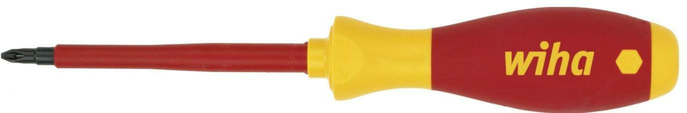 Wiha Schroevendraaier SoftFinish electric Phillips PH1 x 80 mm op blisterverpakking - 38012