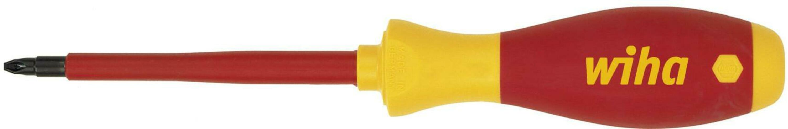 Wiha Schroevendraaier SoftFinish electric Pozidriv PZ1 x 80 mm op blisterverpakking - 38017