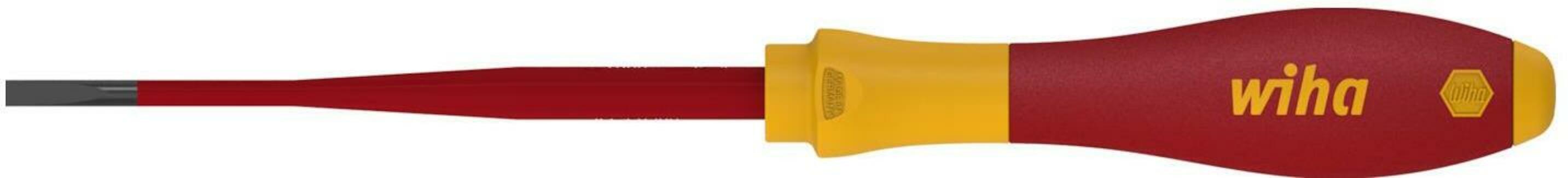 Wiha Schroevendraaier SoftFinish electric slimFix sleufkop 5,5 x 125 mm op blisterverpakking - 39562