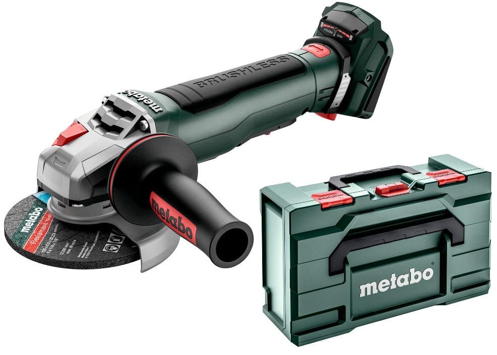 Metabo WPB 18 LT BL 11-125 Quick Haakse Slijper 18V Body met paddleschakelaar in metaBOX 165 L - 613059840