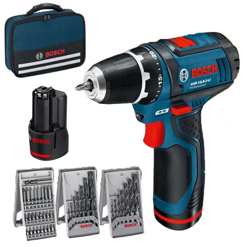 Bosch Blauw GSR 12V-15 accu boorschroevendraaier | 12v 2.0Ah Li-Ion | + 39 accessoires