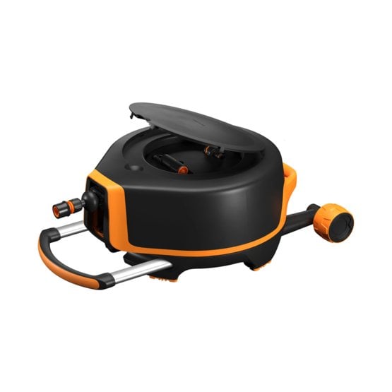 Fiskars Automatische Slanghaspel XL met Wielen | incl. 20 m Tuinslang - 1067548