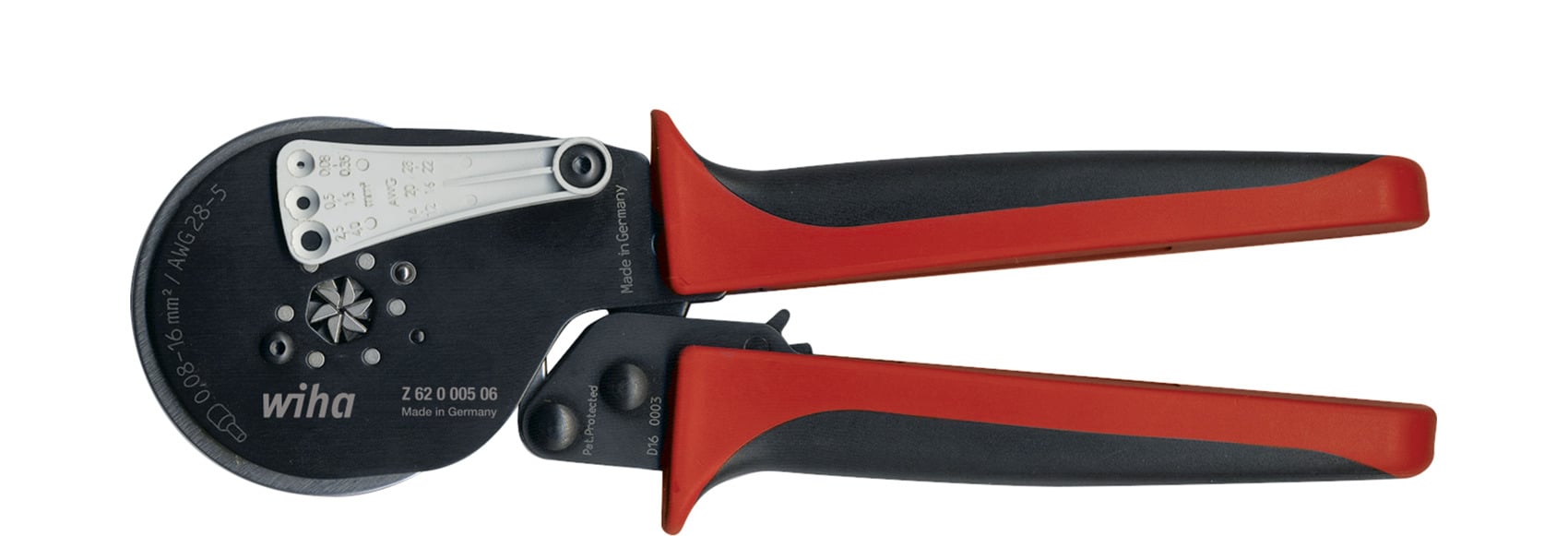 Wiha 41246 | Krimpgereedschap automatisch | voor adereindhulzen | zeskantpersing | tot 16 mm² - 41246