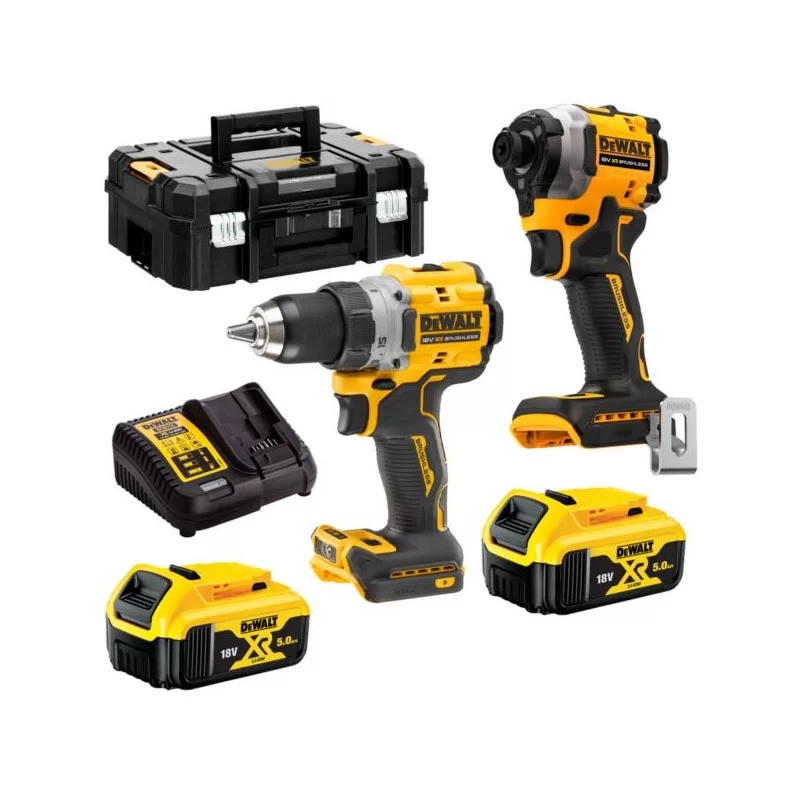 DeWalt DCK2051P2T 18V XR Brushless twin kit DCD800 + DCF850 2x 5Ah in TSTAK DCK2051P2T-QW
