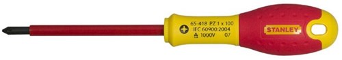 Stanley FatMax Schroevendraaier Pozidriv VDE PZ1 X 100mm - 0-65-418 - 0-65-418