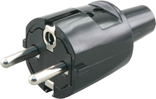 Stekker | RA | PVC | 10/16A | Zwart - 00.110.12