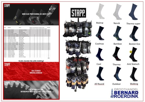 Stapp Techno Anti Statisch Sok 27310 | 999 Zwart | Maat 38 - 38.134.028.01-3