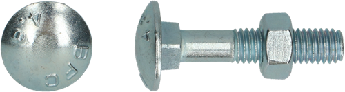 pgb-Europe PGB-FASTENERS | Houtbout 4.8 DIN 603/555 M10x160 Zn | 50 st 603001010001603