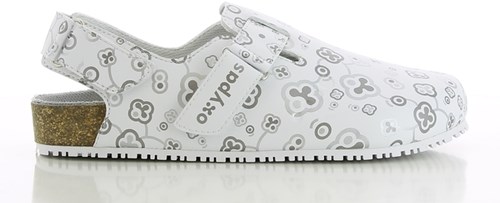 Oxypas muil met band Bianca | Wit/Zilver | Maat 36 - 00,154,182,36