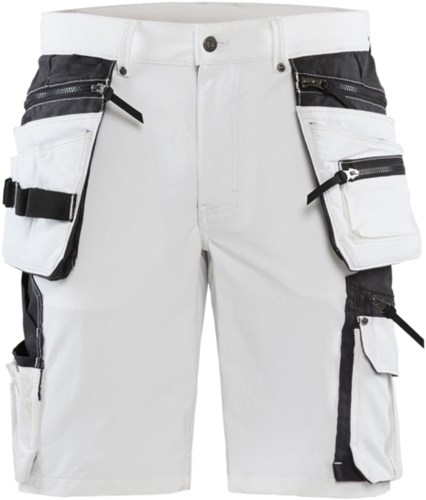 Blåkläder Schildersshort met 4-weg stretch 10881645 | Wit/Donkergrijs | Maat 46 - 7330509750117