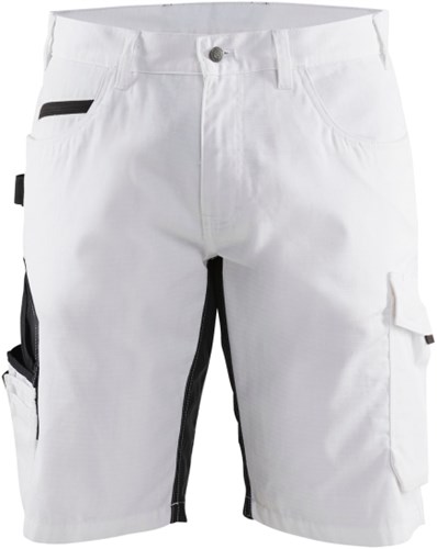 Blåkläder Schildersshorts met stretch 10941330 | Wit/Donkergrijs | Maat 48 - 7330509748411